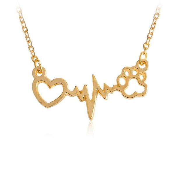 Lifeline Pulse Heartbeat Pendant Necklace
